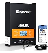 ECO-WORTHY 60A MPPT Solar Charge Controller with Bluetooth&amp;WiFi, Max PV Input 150V,12/24/36/48V S...