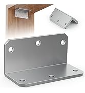 Wuno Shop 2 Pcs 4 Inch Corner Braces for Wood, 90 Degree Angle Iron with Holes, Metal L Right Ang...