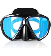 Snorkel Diving Mask Panoramic HD Swim Mask, Anti-Fog Scuba Diving Goggles,Tempered Glass Dive Mas...