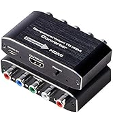 Component to HDMI, Component to HDMI Converter, YPbPr to HDMI Converter Supports Video Audio HDMI...