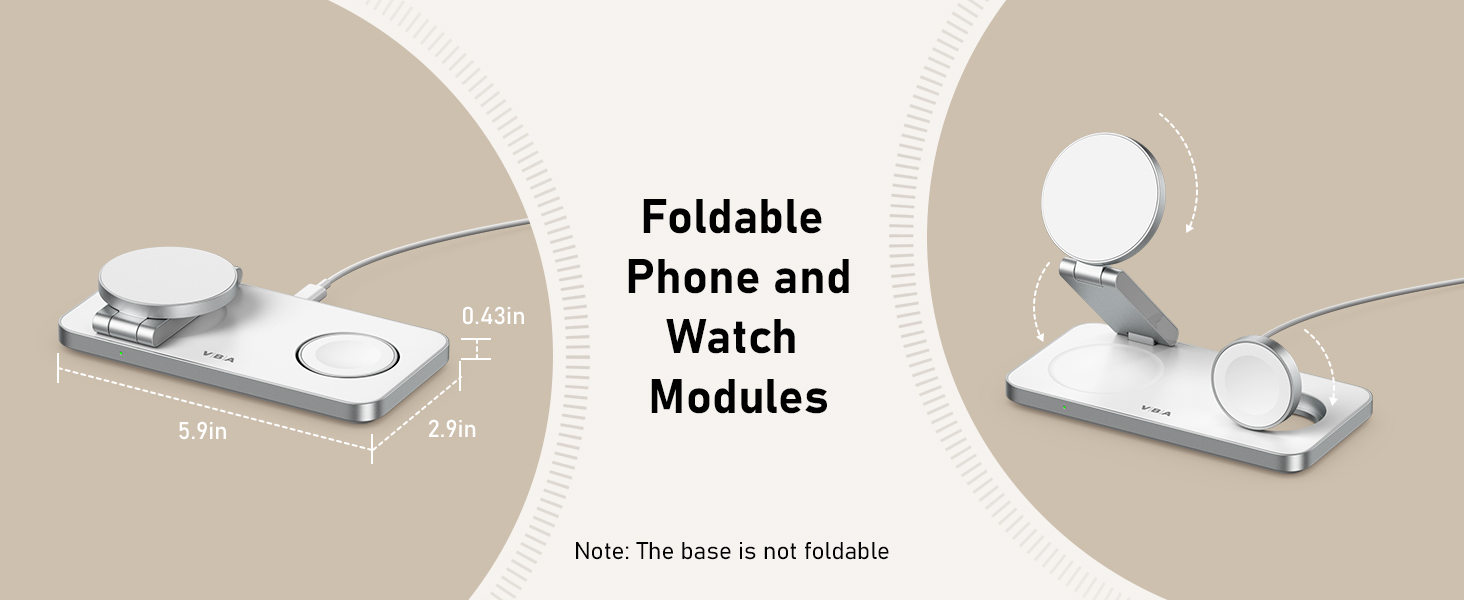 foldable 3 in 1 wireless charging station