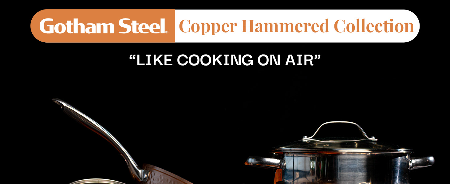 Hammered Non Stick Frying Pans Nonstick Frying Pan with Lid, Nonstick Pan Ceramic Pan Copper