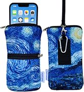 Tainada Men Women Phone Neoprene Shockproof Zippered Sleeve Case Bag Pouch with Carabiner, Neck L...