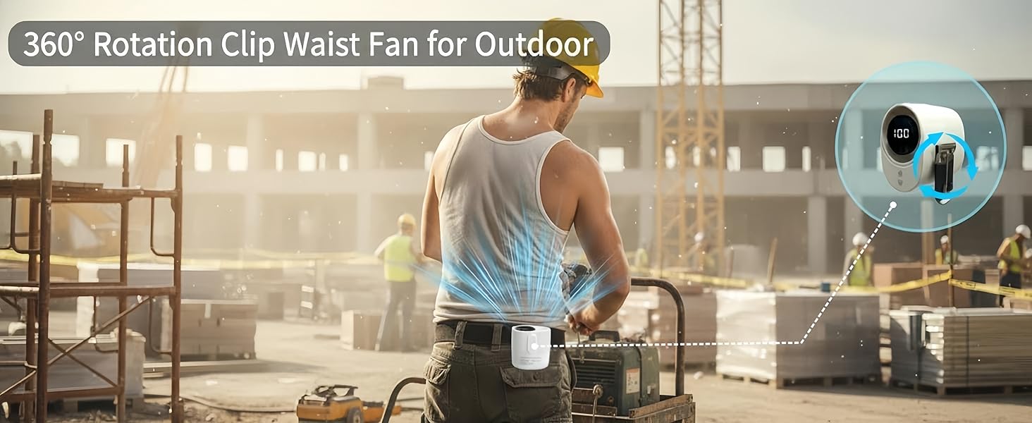 This fan with clip? attaches perfectly to a hiking pole for directed airflow.