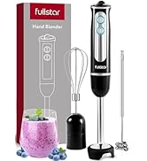 fullstar Immersion Blender Set, 9-Speed 500W Handheld Electric Hand Mixer, Smoothie Blender (3-in...