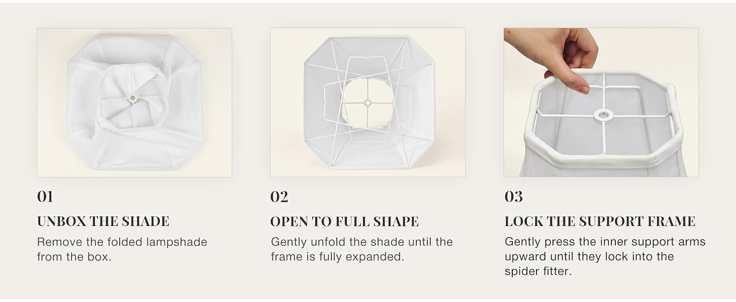The lampshade is very easy to assemble