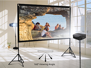outdoor projector screen with stand