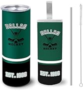 Veminei Tumbler 20oz Straight Skinny Car Cups With Insulated Cup Sleeve Portable Handle, Sports T...