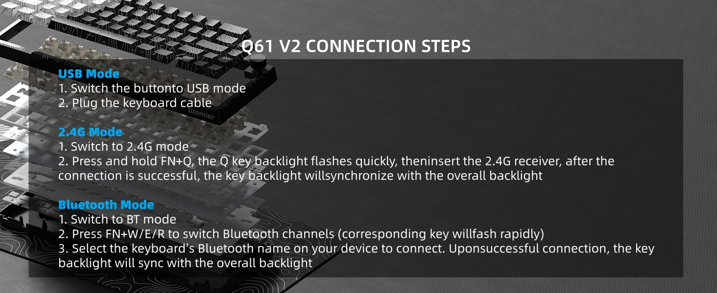 60% Gaming Keyboard RGB Wireless Mechanical Keyboard, Mini Gamer Keyboard with Hot-Swappable
