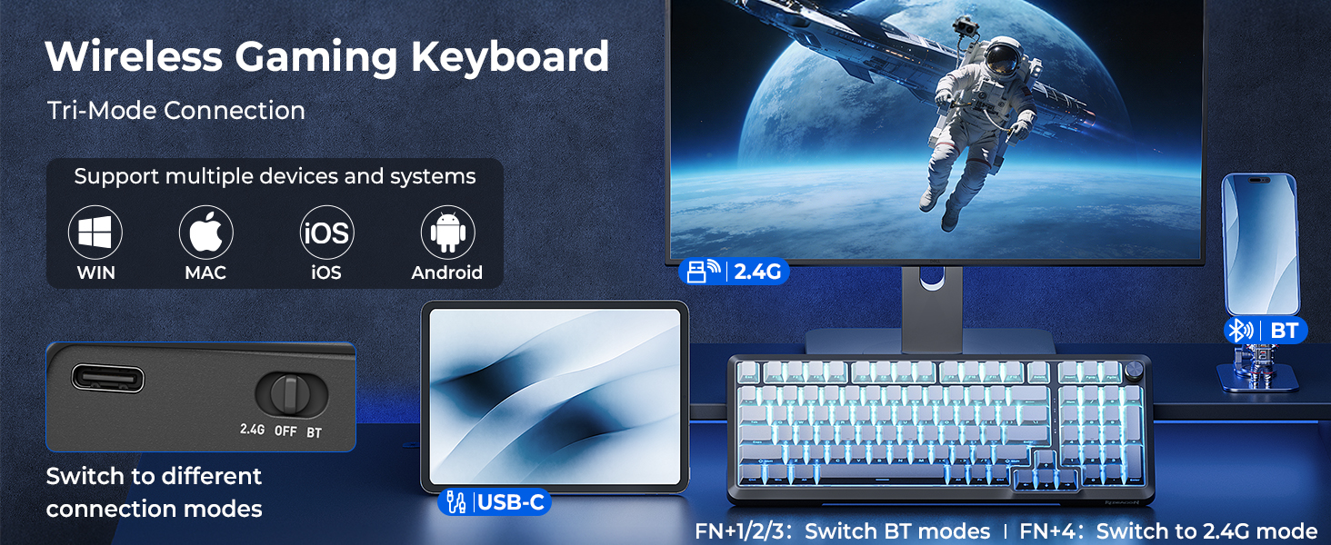 Wireless Gaming Keyboard K688SP