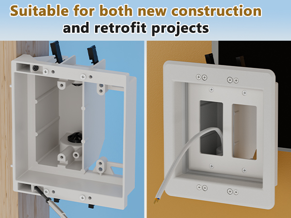 recessed tv outlet box