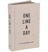Canvas One Line a Day: A Five-Year Memory Book (Yearly Memory Journal and Diary, Natural Canvas C...