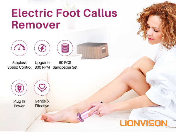 LIONVISON Electric Foot Callus Remover