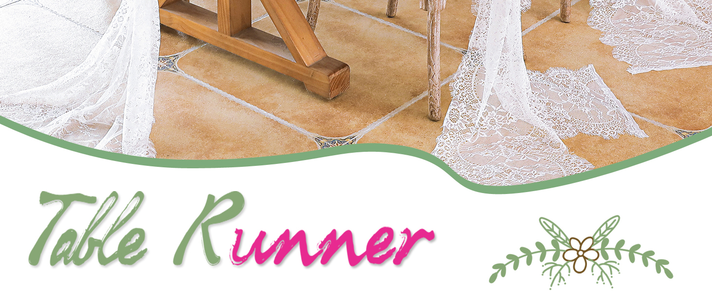 white lace tablerunner