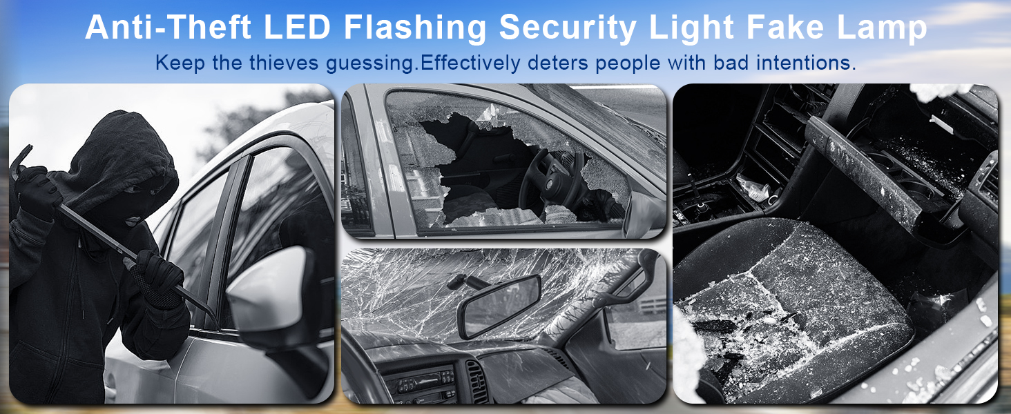 LED Flashing Security Light Fake Lamp