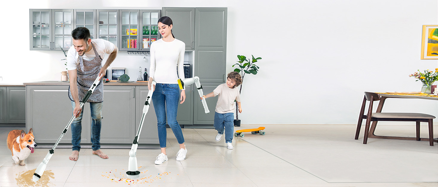 electric spin scrubber brush power brush floor scrubber