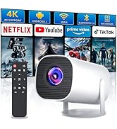 Sucetiho Mini Projector with WiFi and Bluetooth, Portable Outdoor Movie Projector Supports 4K/8K ...