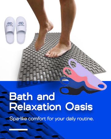 Create a spa-like retreat with non-slip mats, cozy slippers, and soothing bath essentials.