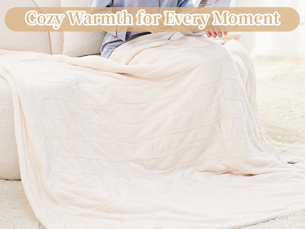 Electric heated blanket for lap