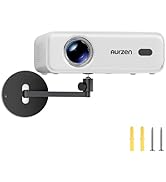 Aurzen Projector Wall Mount Shelf, Only Wall Use with Adjustable Angle, 360° Rotation and Tilt, F...