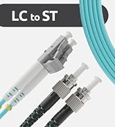 LC to ST Fiber Patch Cable Multimode Duplex - 2m (6.56ft) - 50/125um OM3 10G LSZH (2 Pack) - Beyo...