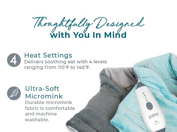 thoughtfully designed instaheat ultrasoft micromink soothing heat auto shut off led machine washable