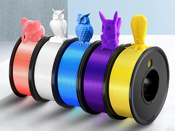 White Yellow Pink Blue Purple Filiment 1.75mm pla bundle