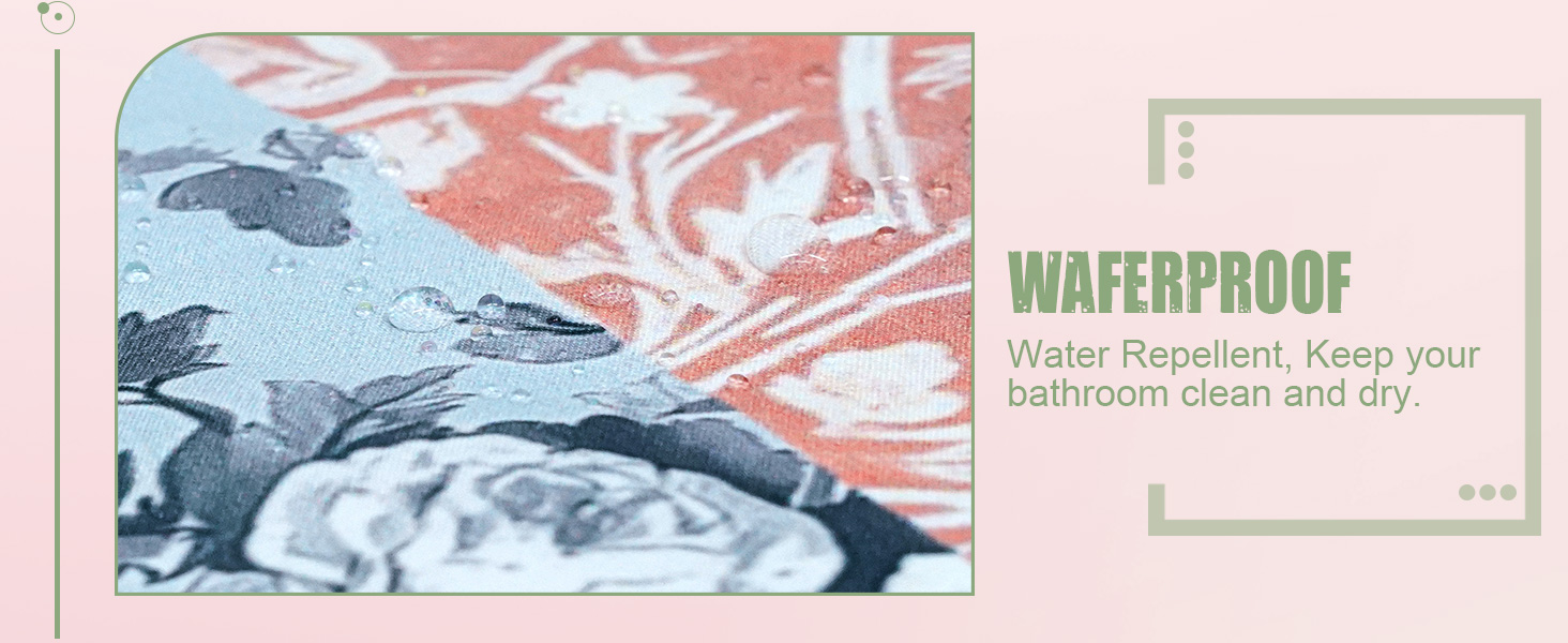 boho floral shower curtain