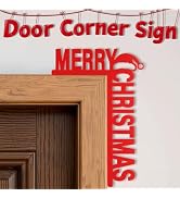 Christmas Party Decorations - Wooden Door Corner Sign for Front Door | Christmas Decor Outdoor In...