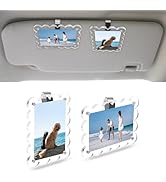 PIFOOG 2 Pack Car Visor Picture Holders Clip Photo Frame Acrylic Magnetic Display Pictures Frames...