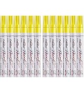 Lesun Yellow Paint Pens Paint Markers, 12 Pack Waterproof Oil-Based Paint Pen Set Quick Dry and P...