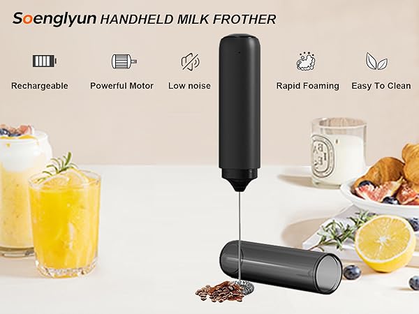 Rechargeable Milk Frother Handheld
