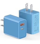 [20W/2Pack] Fast Charger Block, USB C Wall Charger, Charger Cube, Dual Port PD Fast Charging Bloc...