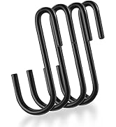 Gutapo 24 Pack Black S Shaped Hooks Small Hanging Hangers for Bathroom Bedroom Office Kitchen Garden