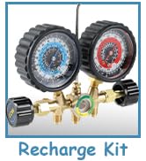 Lichamp AC Gauges R134a R22 R12 R502 A/C Diagnostic Manifold Gauge Set with 5FT Hose, Couplers Pu...
