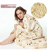 LetsFunny Burrito Tortilla Throw Blankets for Adults Teen Kids, Double Sided Tortilla Taco Wrap B...