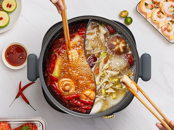 Dezin Hot Pot Electric with Divider