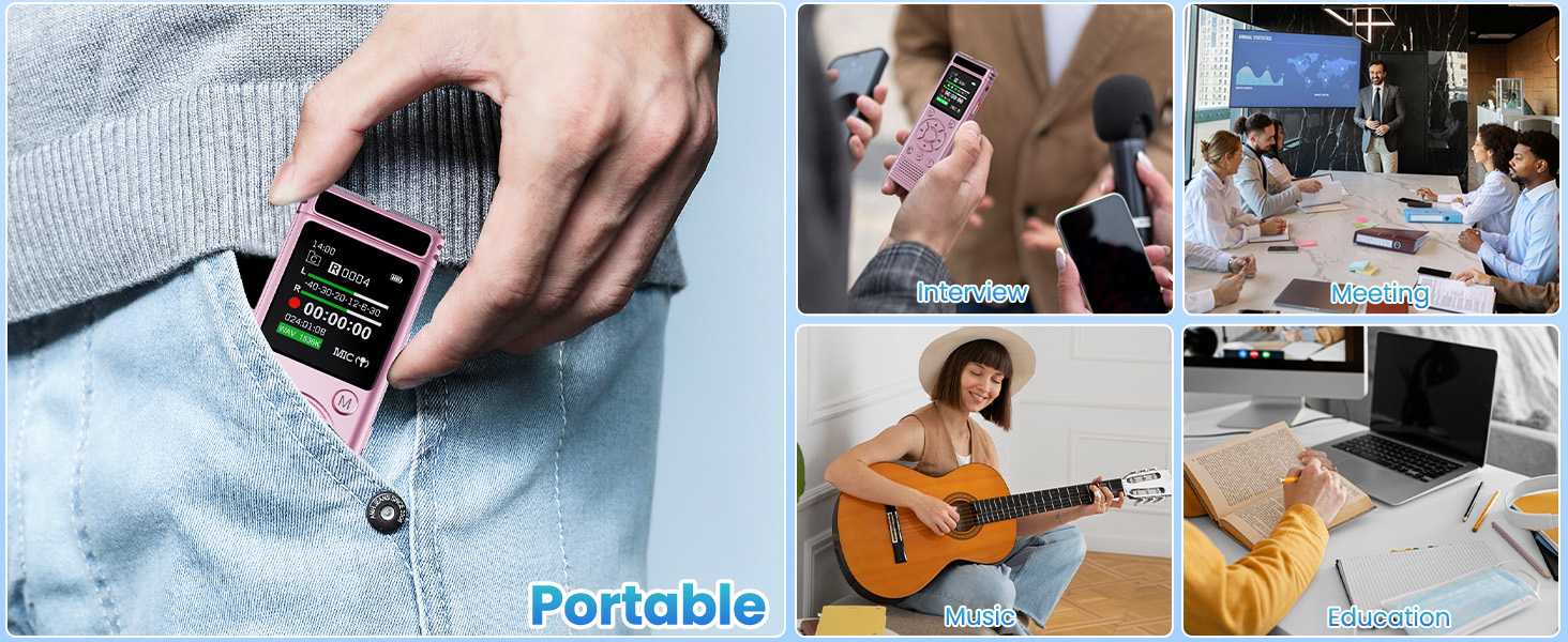 Voice Activated Recorder Suit for Lectures Meeting/Classes/Interviews/etc