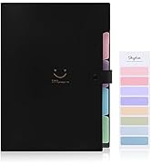 SKYDUE 5 Pockets Expanding File Folder, File Folders, Cute Accordion File Organizer with Labels, ...
