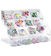 UCEC 4-Tier Sticker Display Stand for Vendors, 16-Pocket Acrylic Display Stands &amp; Card Stand, Por...