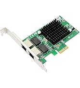 CERRXIAN Dual Port Gigabit Ethernet PCI Express PCI-E 1x Slot Network Card NIC 10/100 / 1000 Mbps...
