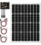 SUNER POWER 50 Watts Mono Crystalline 12V Solar Panel Kits - Waterproof 50W Solar Panel + Upgrade...
