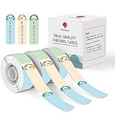 Phomemo D30 Label Maker Tape Black on Panda Pattern Sticker Thermal Paper Self-Adhesive Label Tap...