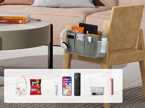 bedside organizer for bed