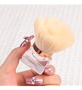 ANGNYA Dust Brush for Acrylic Nails, White Rose Soft Brush Nail Art Dust Powder Remover Makeup Br...