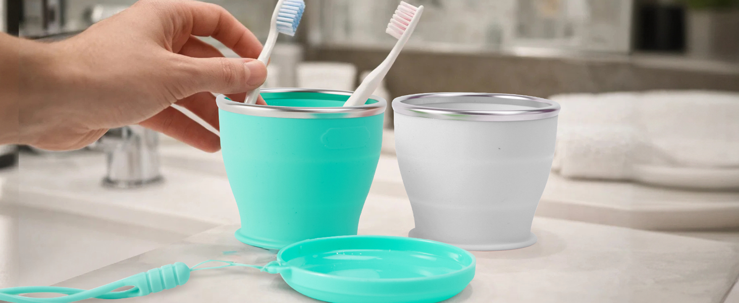 Rinse your mouth with your own clean travel cup at the hotel.