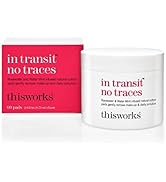 thisworks in transit no traces, Rosewater and Mint Infused Facial Cleansing Pads, Gently Removes ...
