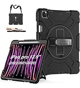 Case for iPad Pro 12.9 2022 6th Generation/2021 5th Gen: Military Grade Silicone Protective Cover...