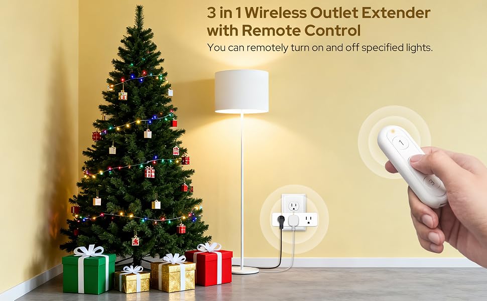 Outlet with remote for light