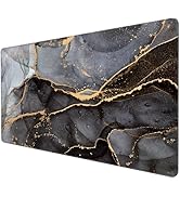 Gaming Mouse Pad Large Marble Desk Mat XXL Mouse Pad Non-Slip Rubber Base Keyboard Pad Waterproof...